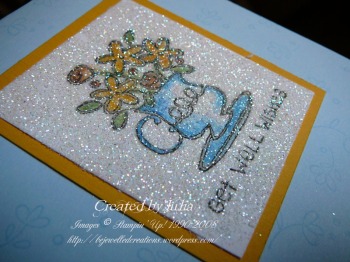 Glitter Card. Get Well
